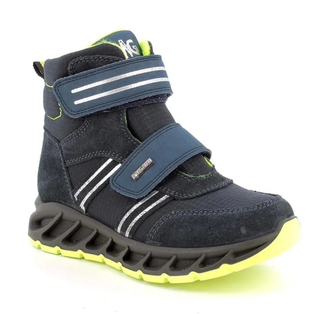 Primigi Boys Gore-Tex Hiker Boot Navy & Lime Nwt Size 7 (39)